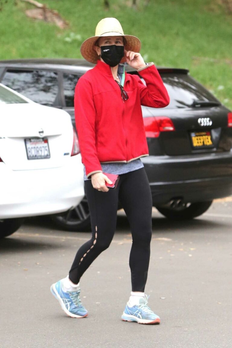 Felicity Huffman in a Red Track Jacket