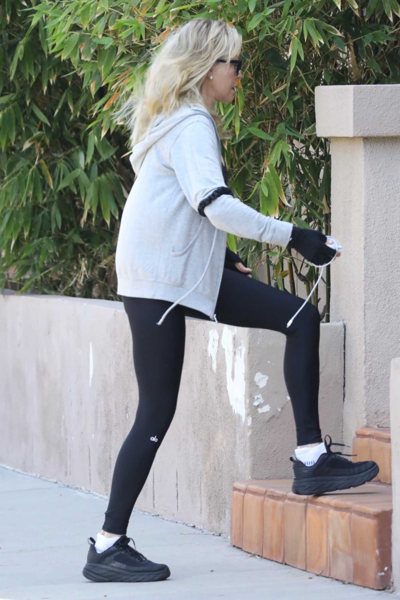Melanie Griffith in a Black Leggings Was Seen Out in Los Angeles 04/20/2021