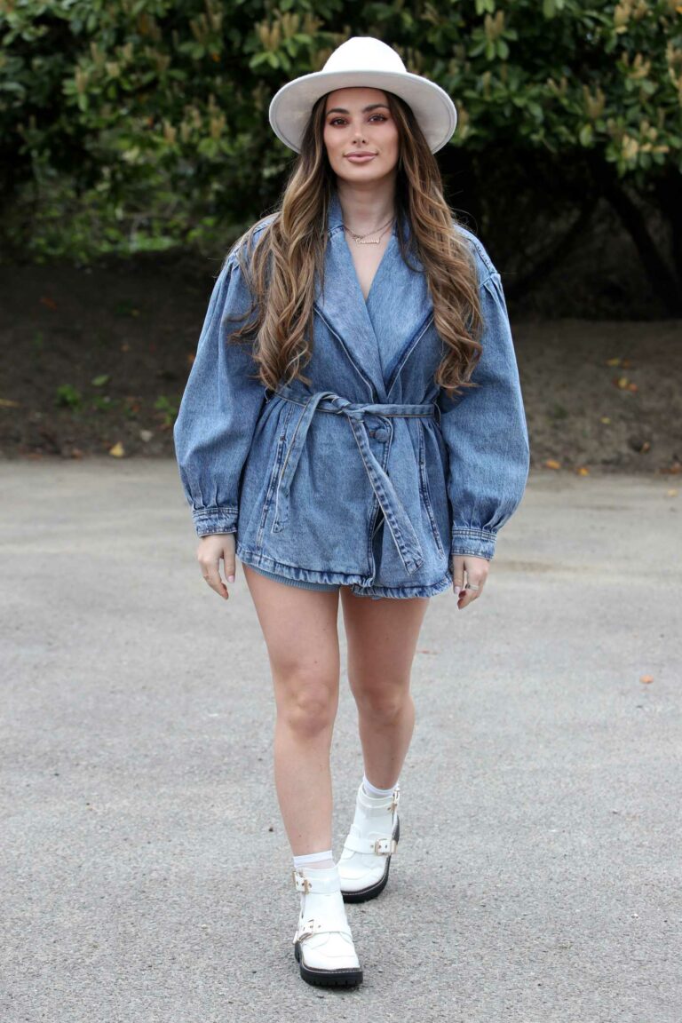 Courtney Green in a Blue Denim Jacket