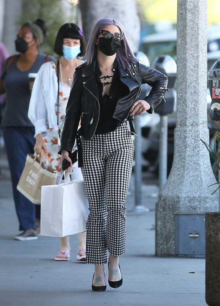 Kelly Osbourne in a Checked Pants