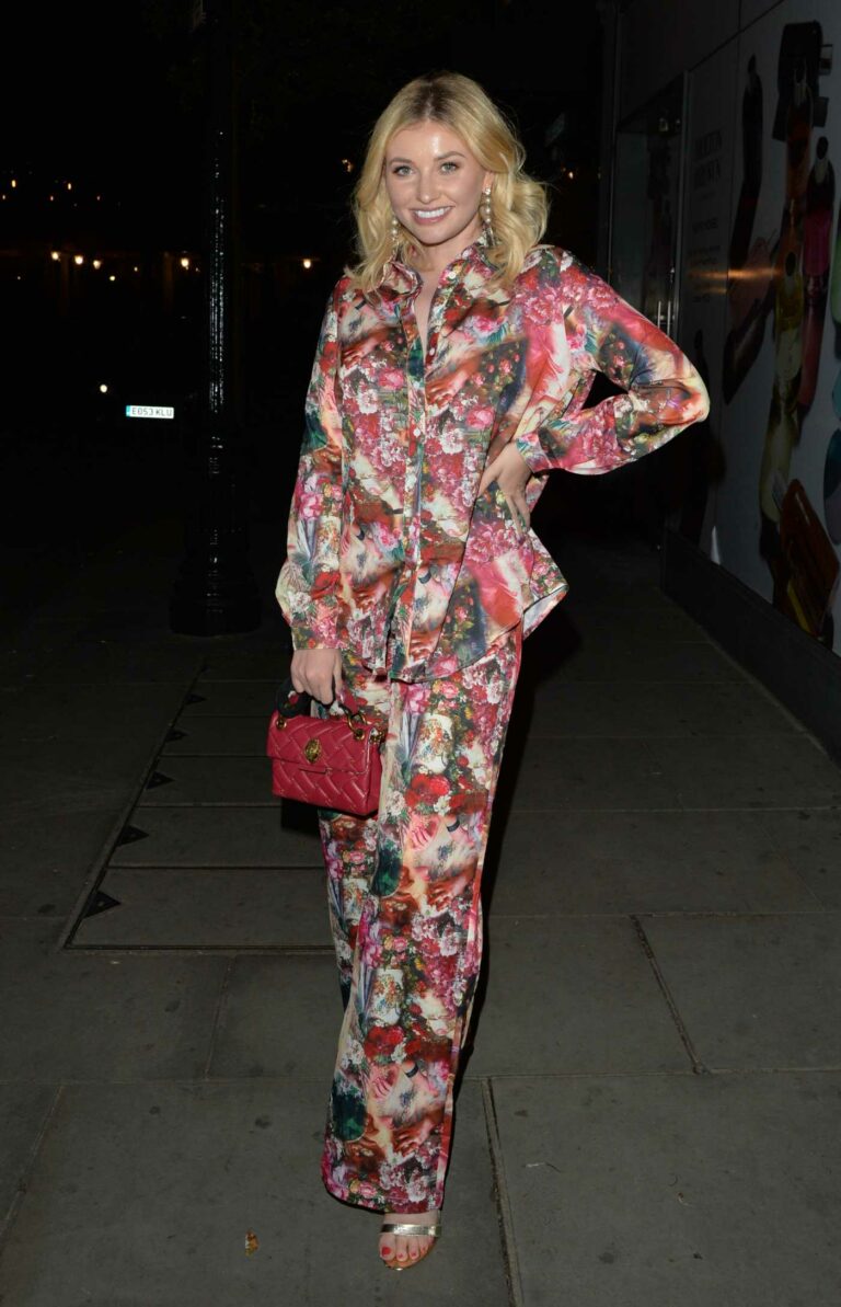 Amy Hart in a Floral Suit