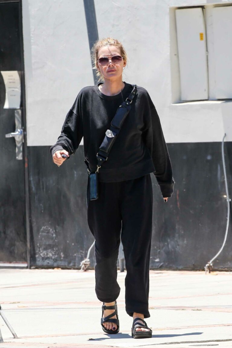 Michelle Pfeiffer in a Black Sweatsuit