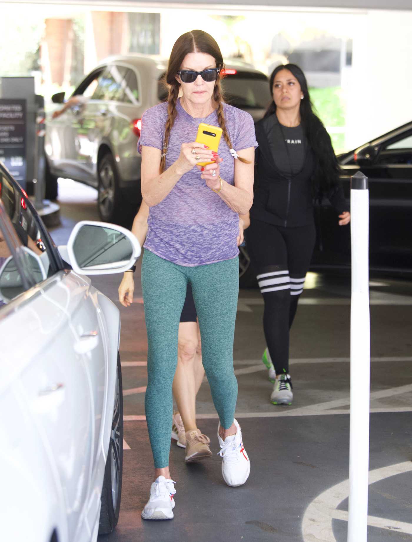 Janice Dickinson in a White Sneakers Leaves the Gym in Los Angeles 06/30/2021