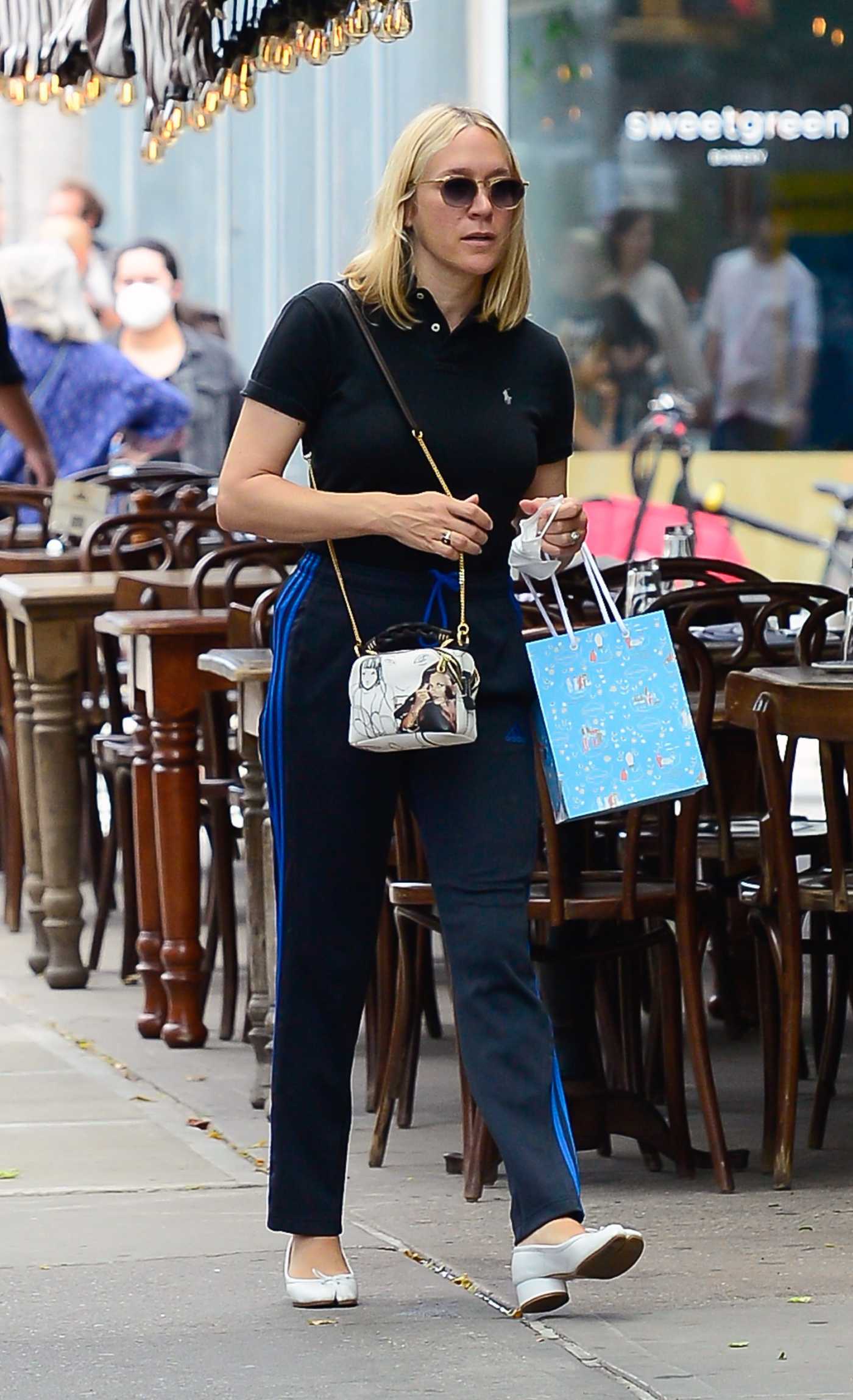 Chloe Sevigny in a Black Polo Was Seen Out in New York 08/09/2021