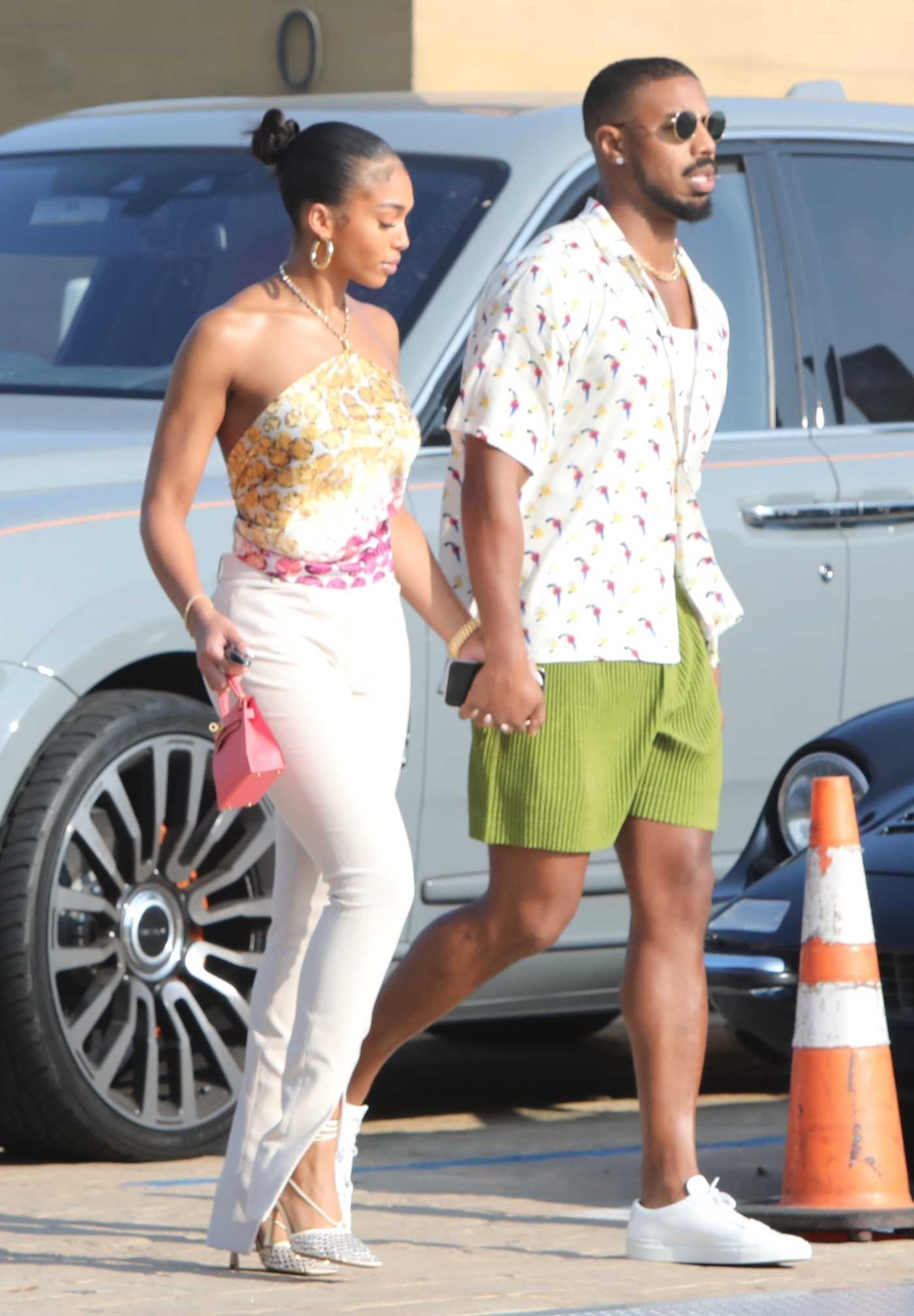 Lori Harvey in a White Pants Leaves a Lunch Date with <b>Michael</b> B. <b>Jordan</b> at ...