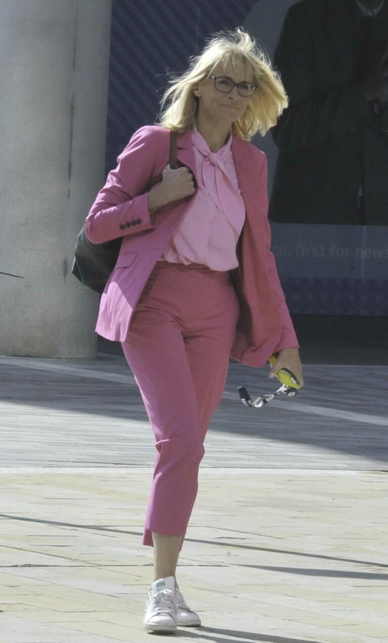 Louise Minchin in a Pink Suit