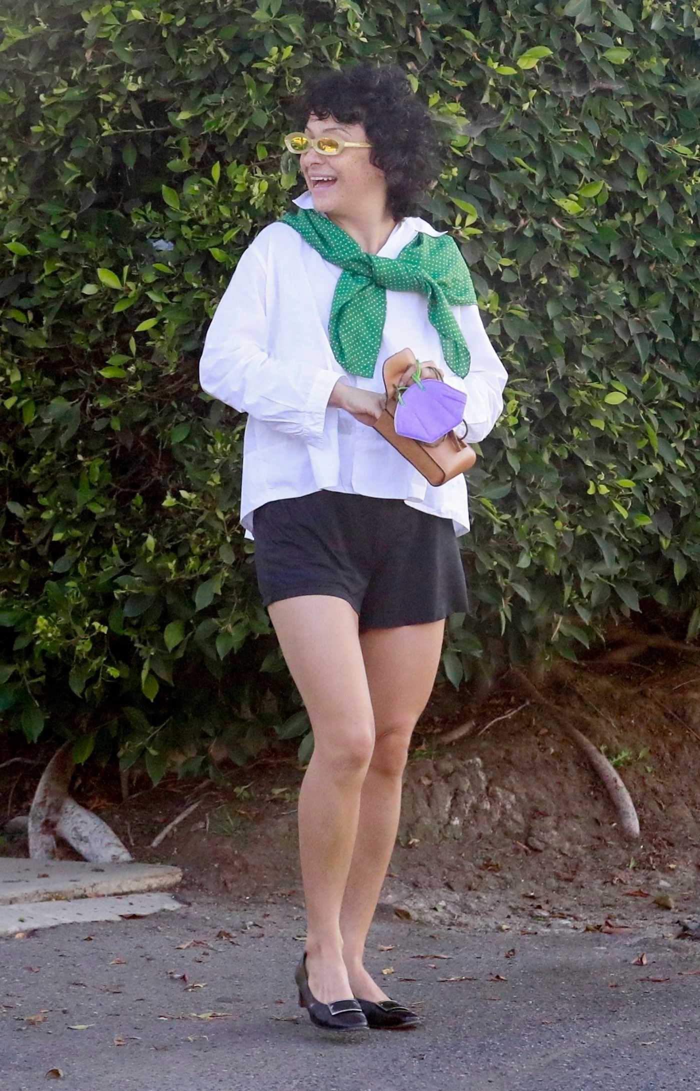 Alia Shawkat in a Black Shorts Was Seen Out in Los Angeles 09/25/2021