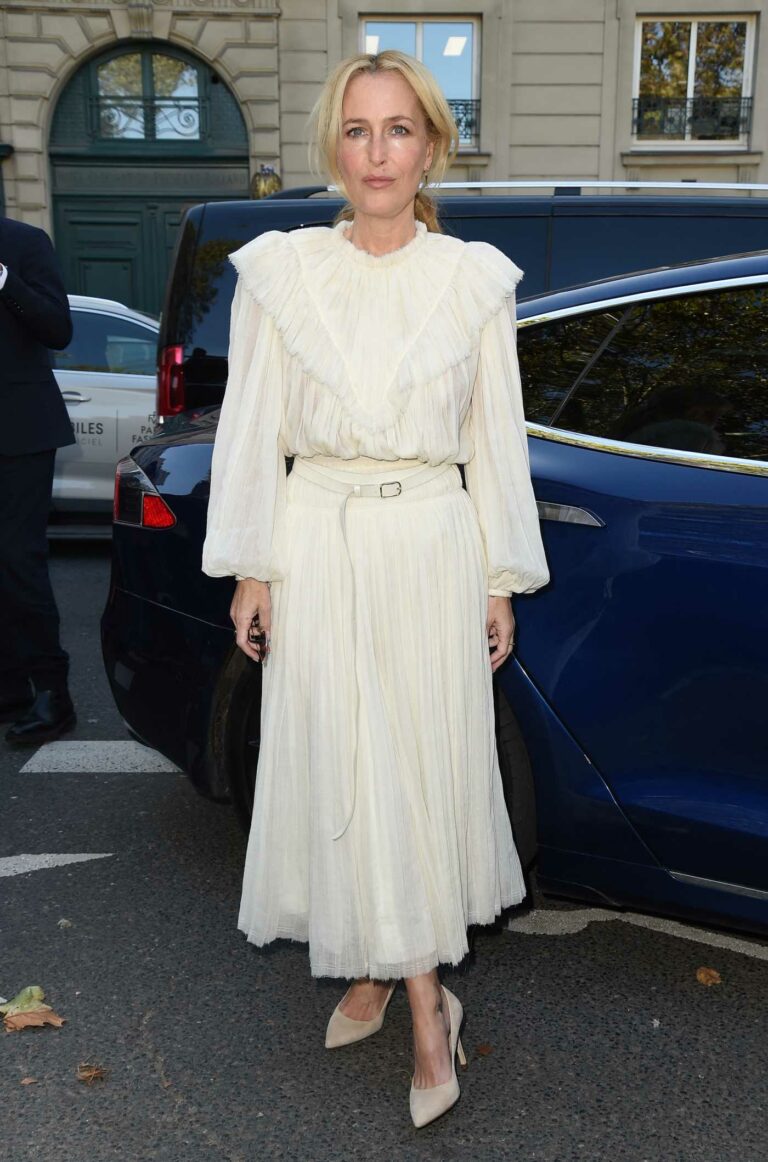 Gillian Anderson in a White Dress