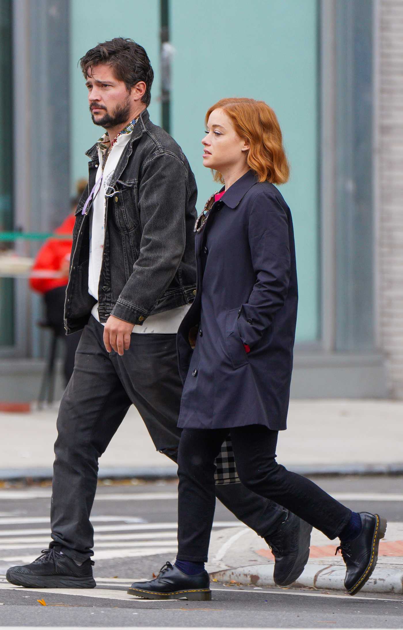 Jane Levy in a Black Outfit Was Seen Out with Thomas McDonell in New York 10/18/2021
