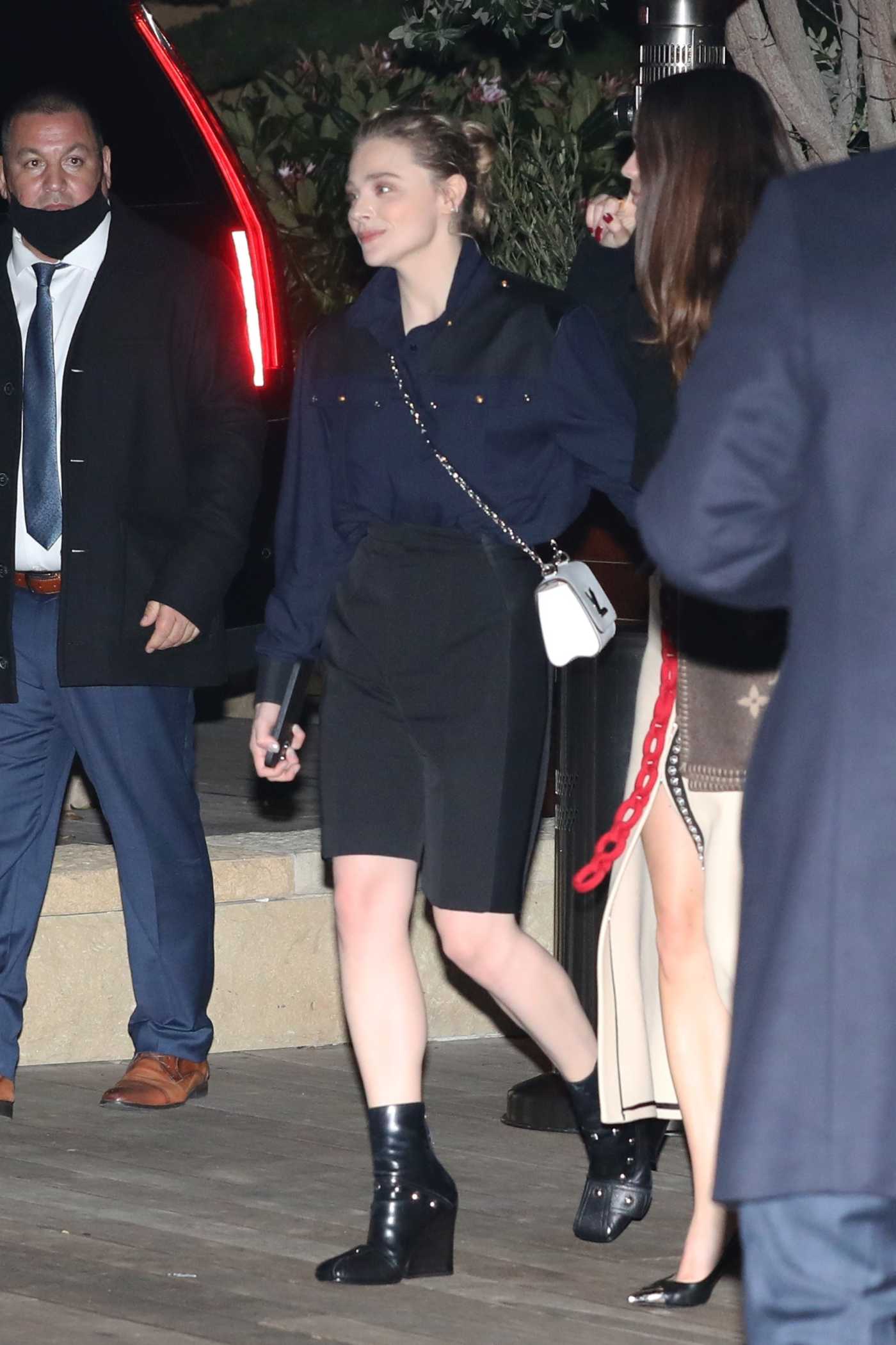 Chloe Moretz in a Black Shorts Leaves a Louis Vuitton Party at Nobu in Malibu 11/19/2021