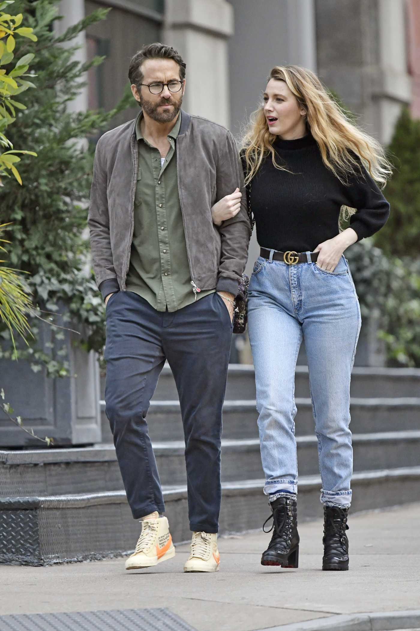 Blake Lively in a Black Turtleneck Was Seen Out with Ryan Reynolds in New York 12/02/2021
