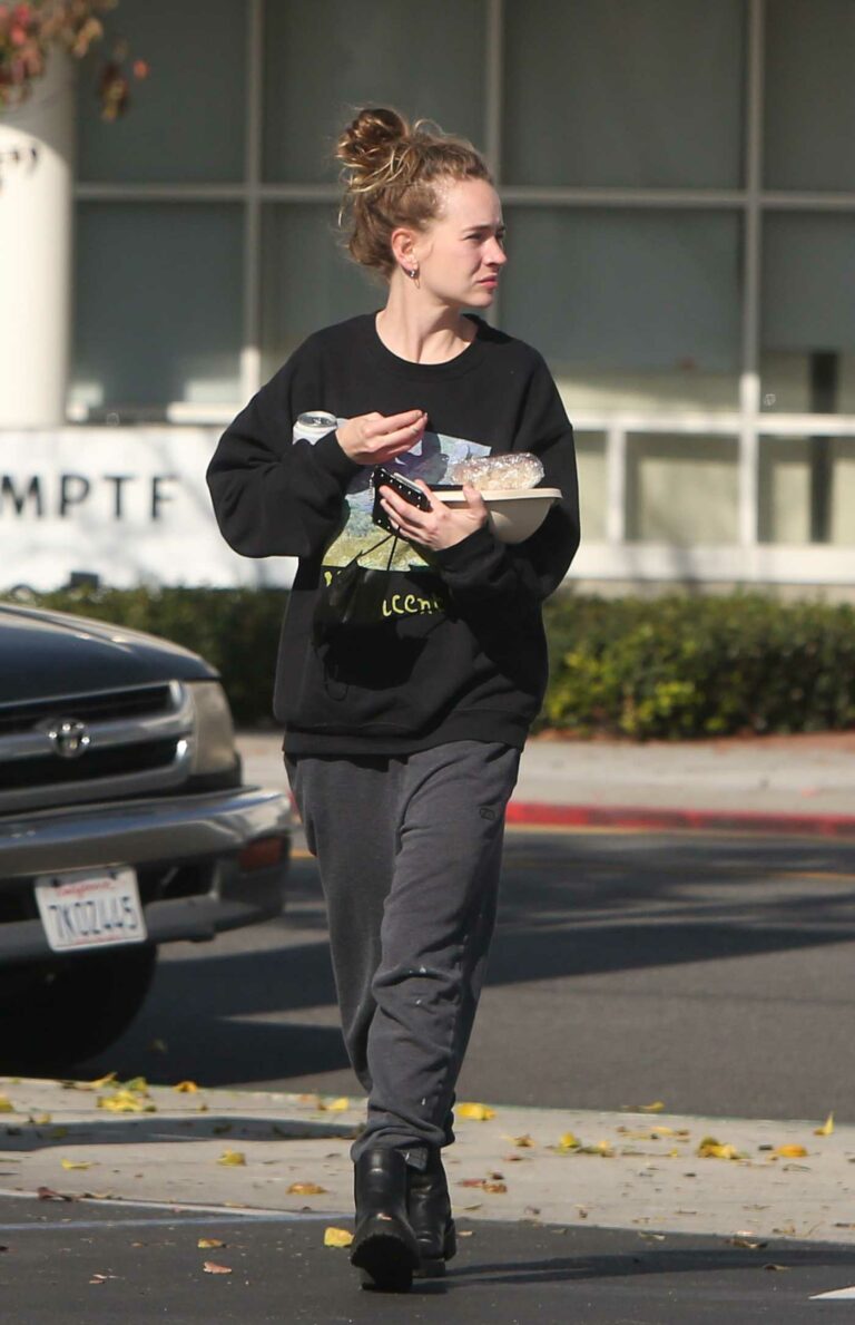 Britt Robertson in a Black Sweatshirt