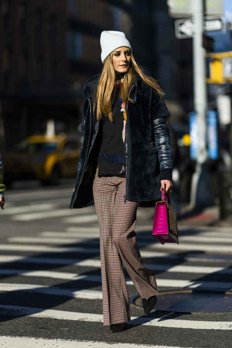 Olivia Palermo in a Plaid Pants