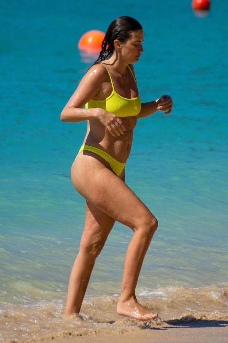 Rhea Durham in a Yellow Bikini