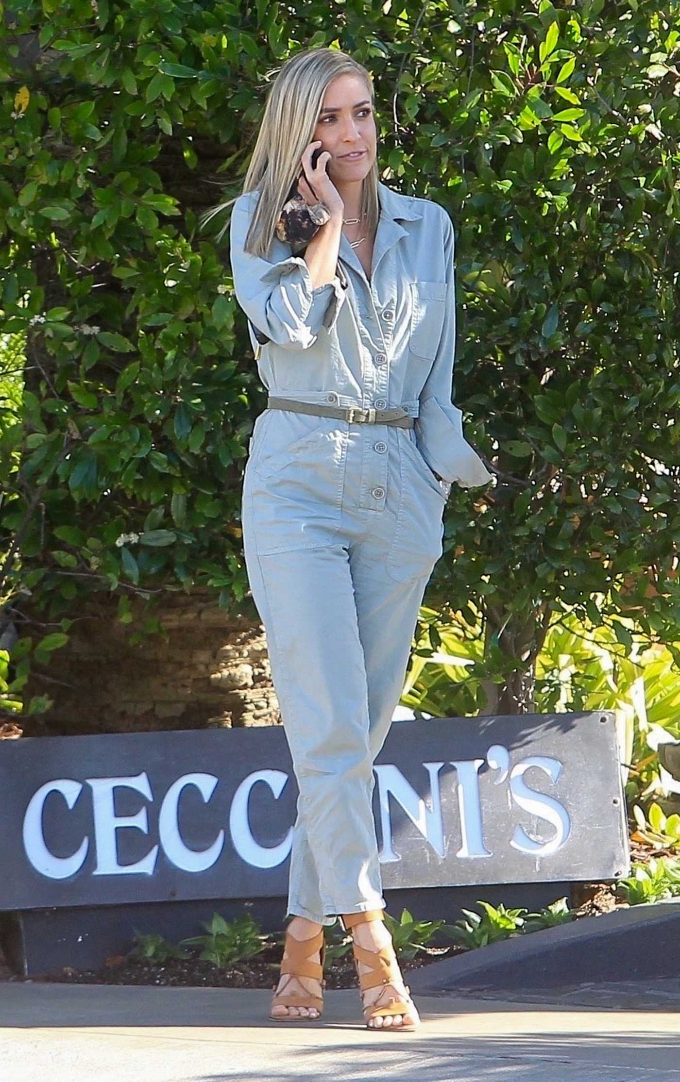 Kristin Cavallari in a Grey Jumpsuit Was Seen Out in West Hollywood 02/24/2022