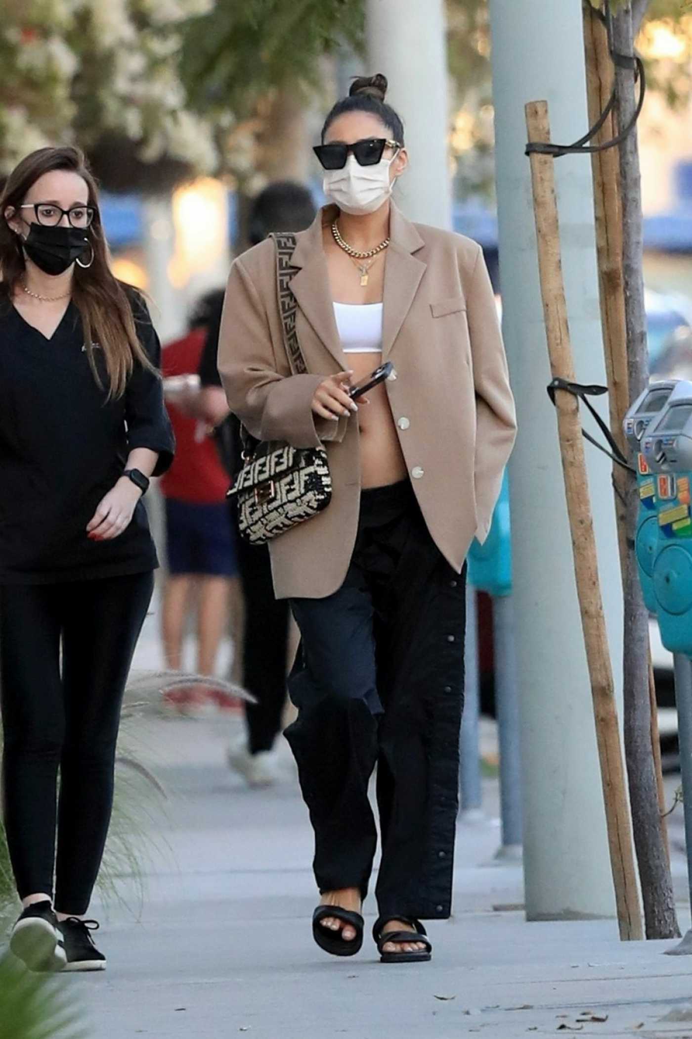 Shay Mitchell in a Beige Blazer Was Seen Out in Los Angeles 02/11/2022