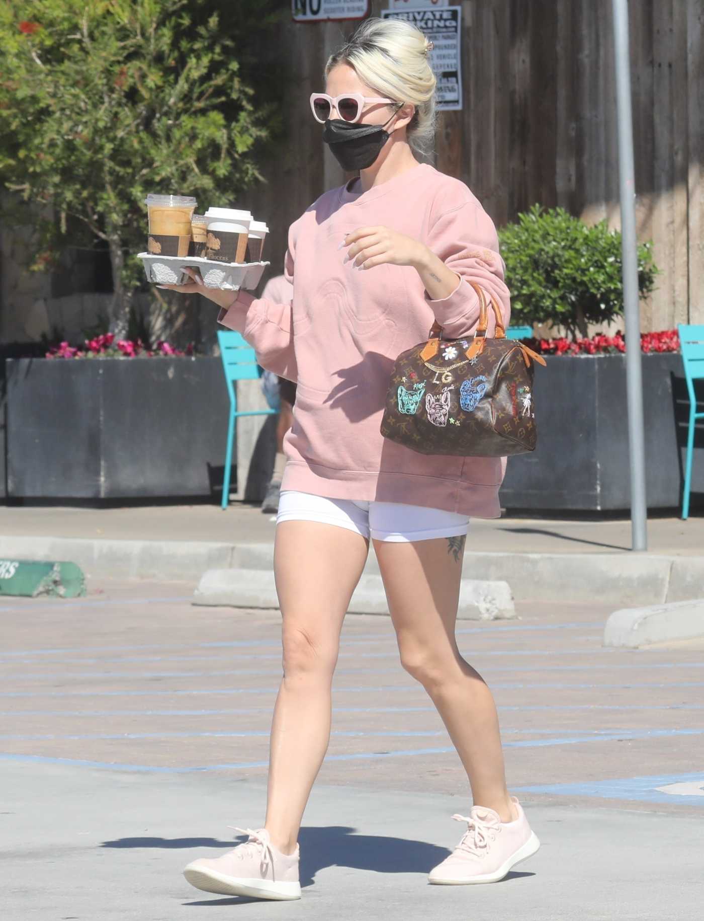 Lady Gaga in a Pink Sweatshirt Was Seen Out in Malibu 02/28/2022