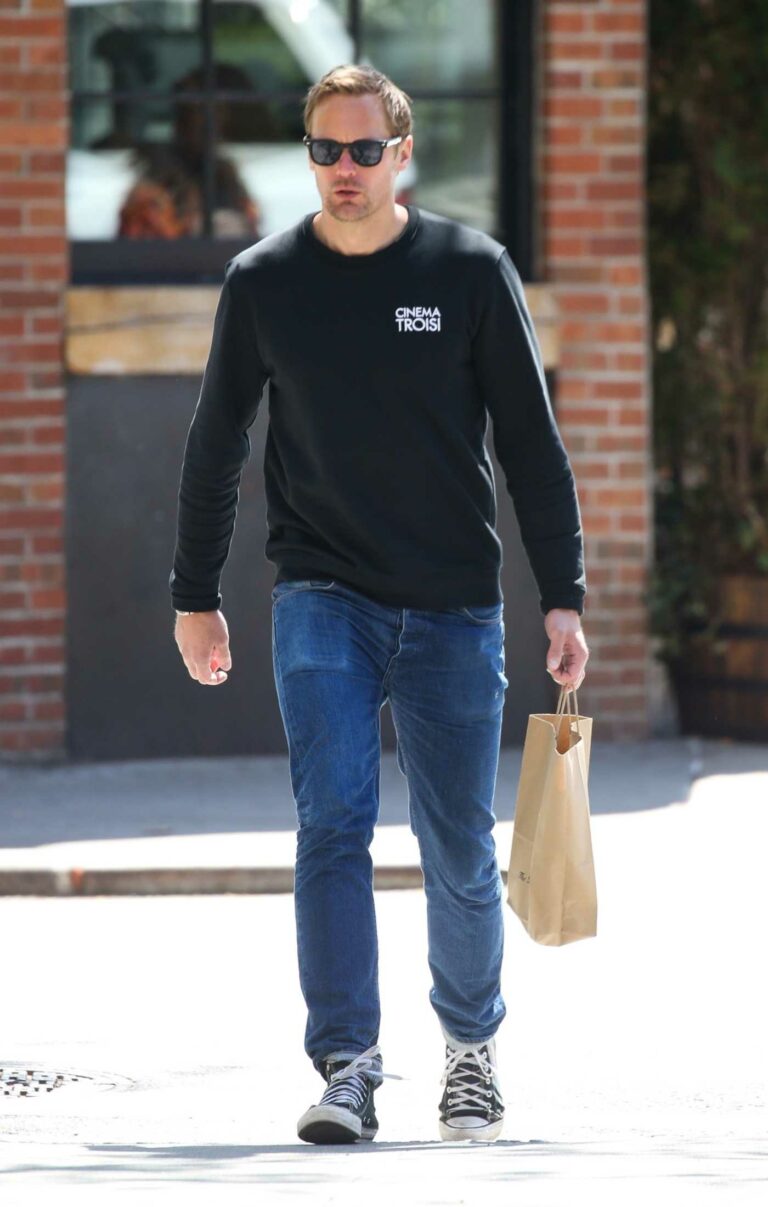 Alexander Skarsgard in a Black Sweatshirt