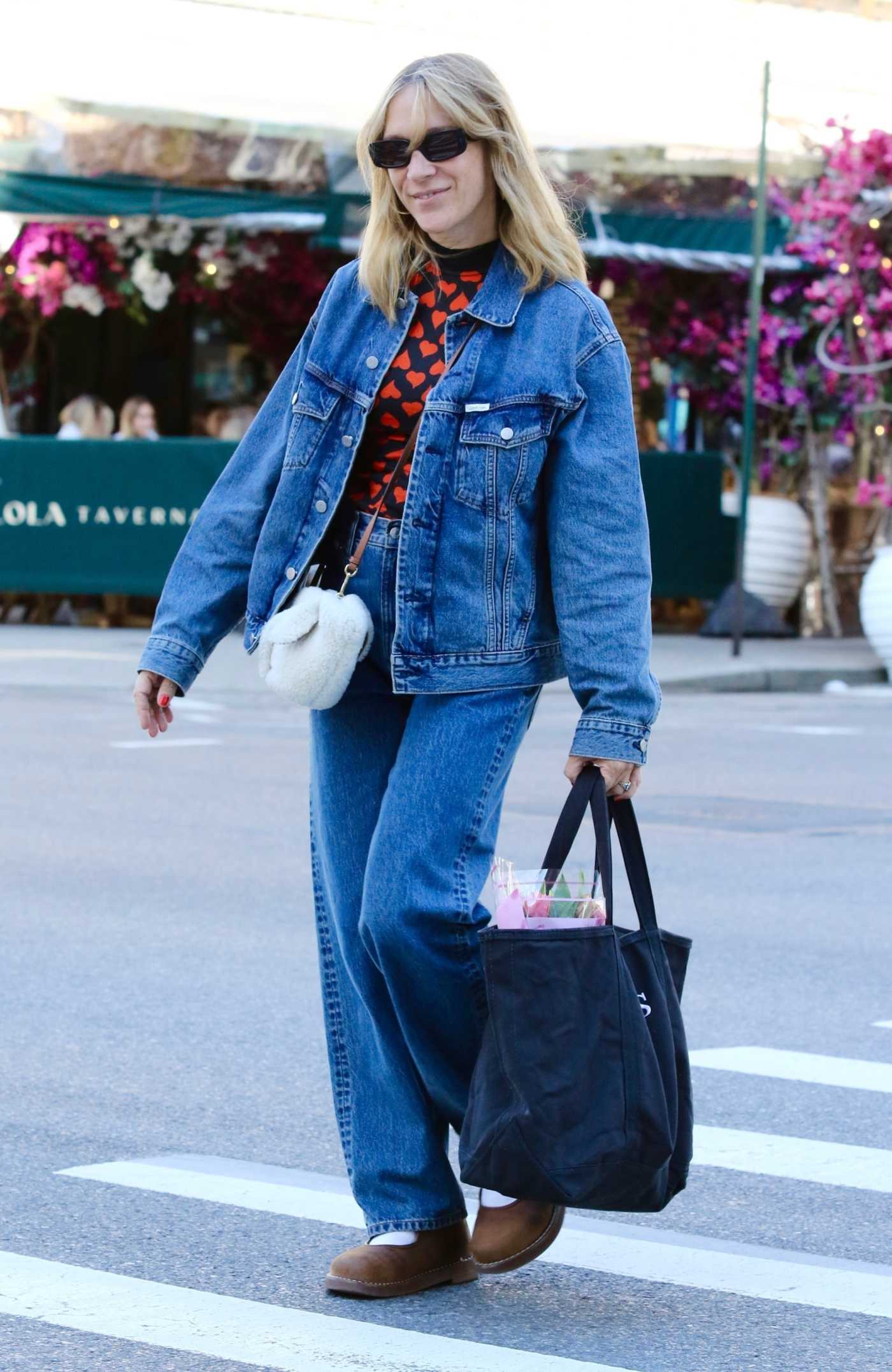Chloe Sevigny in a Denim Pantsuit Was Seen Out in New York City 04/22/2022