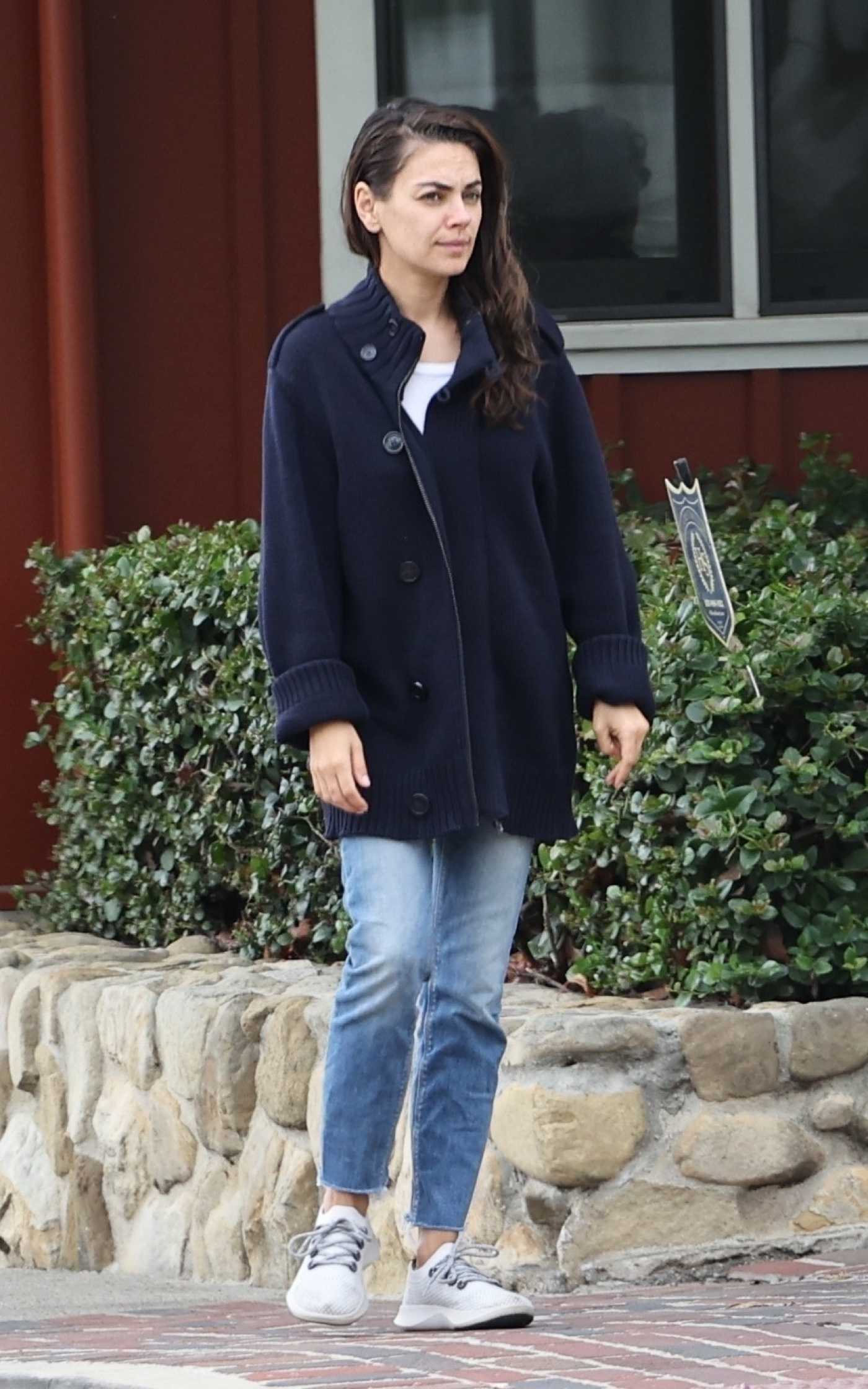 Mila Kunis in a Blue Cardigan Was Seen Out in Santa Barbara 04/04/2022