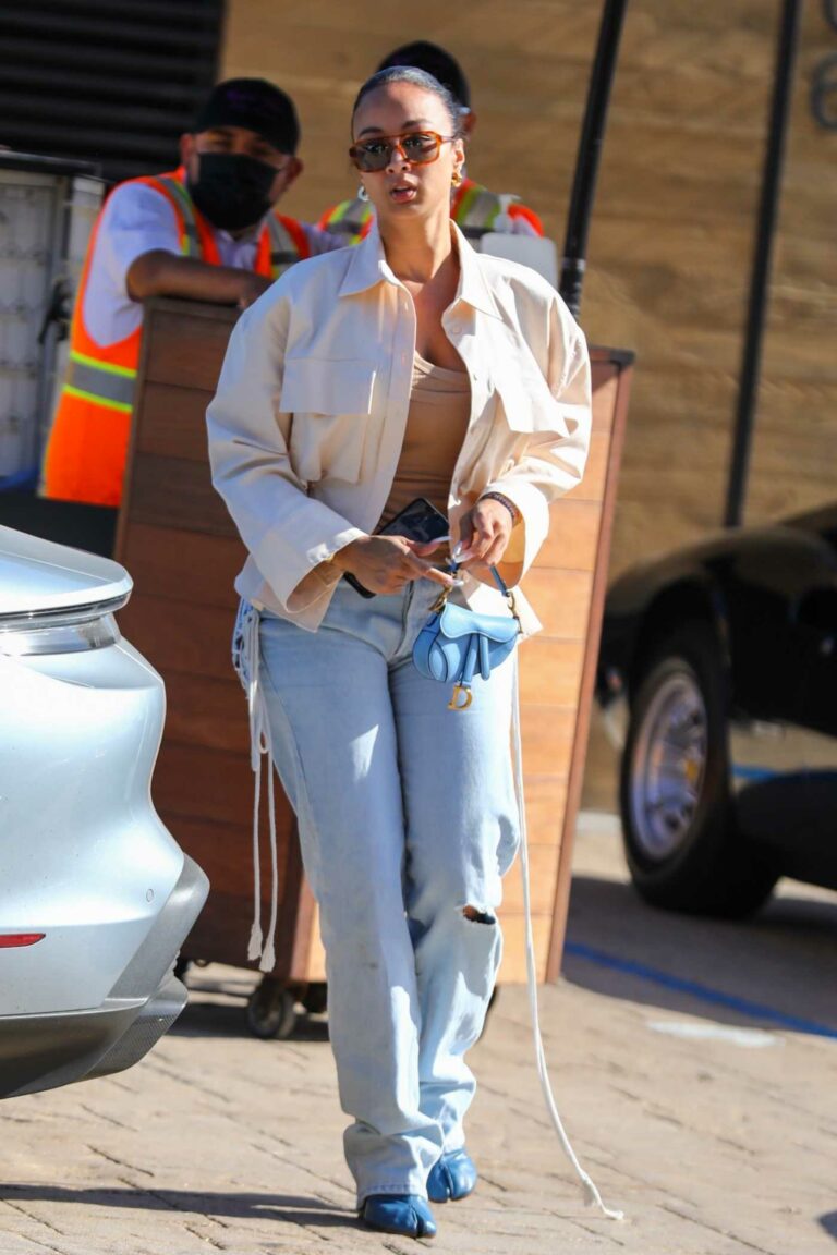 Draya Michele in a Blue Jeans