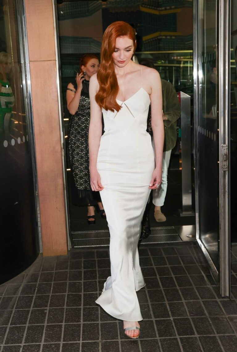Eleanor Tomlinson in a White Dress