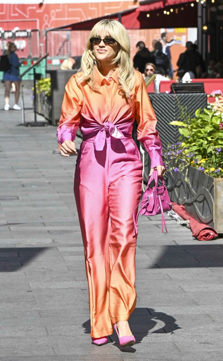 Ashley Roberts in a Colorful Jumpsuit