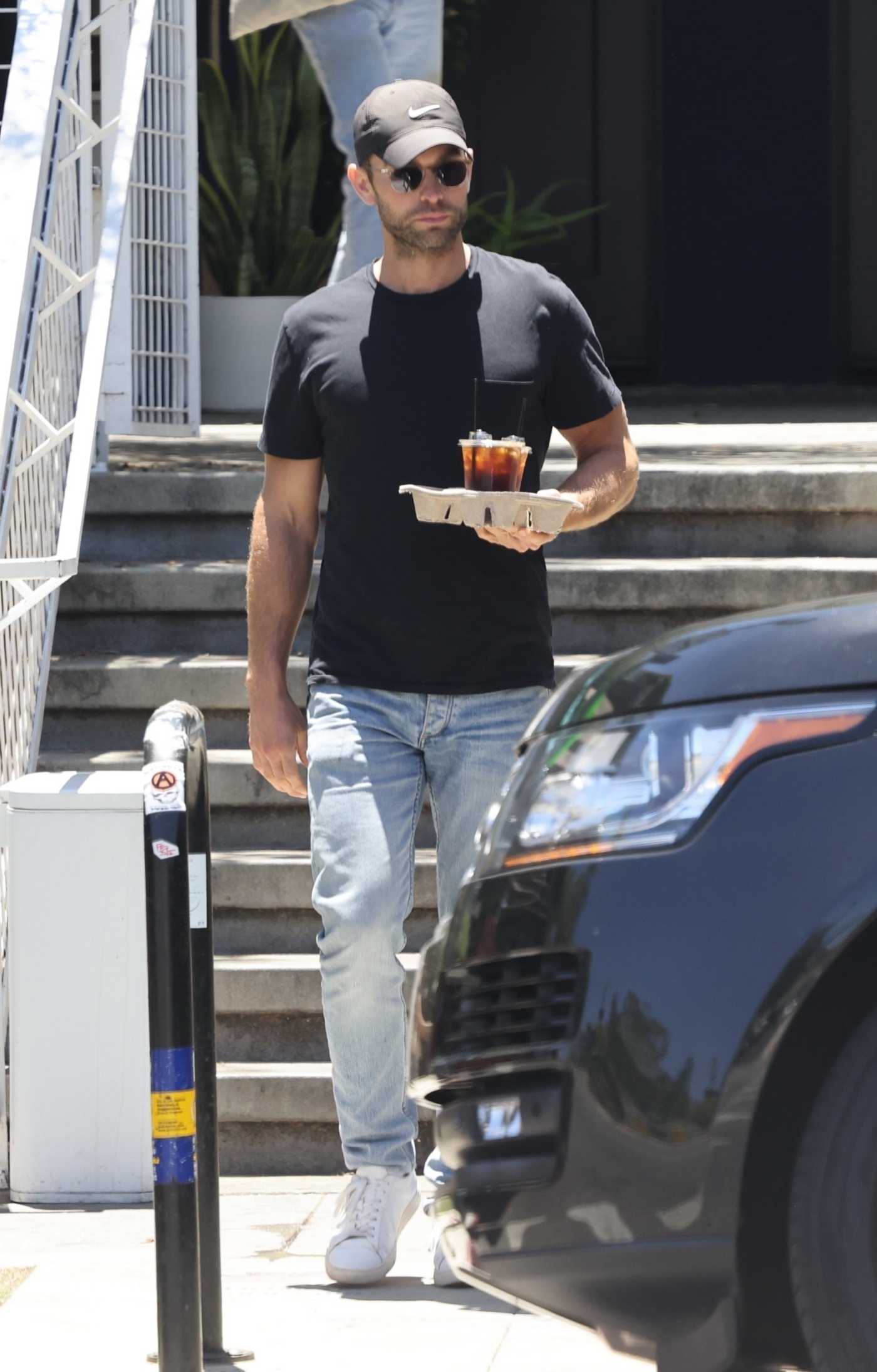 Chace Crawford in a Black Tee Was Seen Out in Los Feliz 06/19/2022