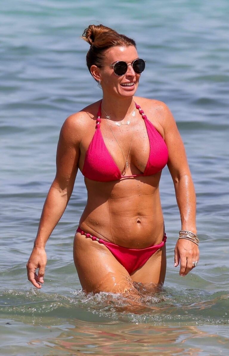Coleen Rooney in a Pink Bikini