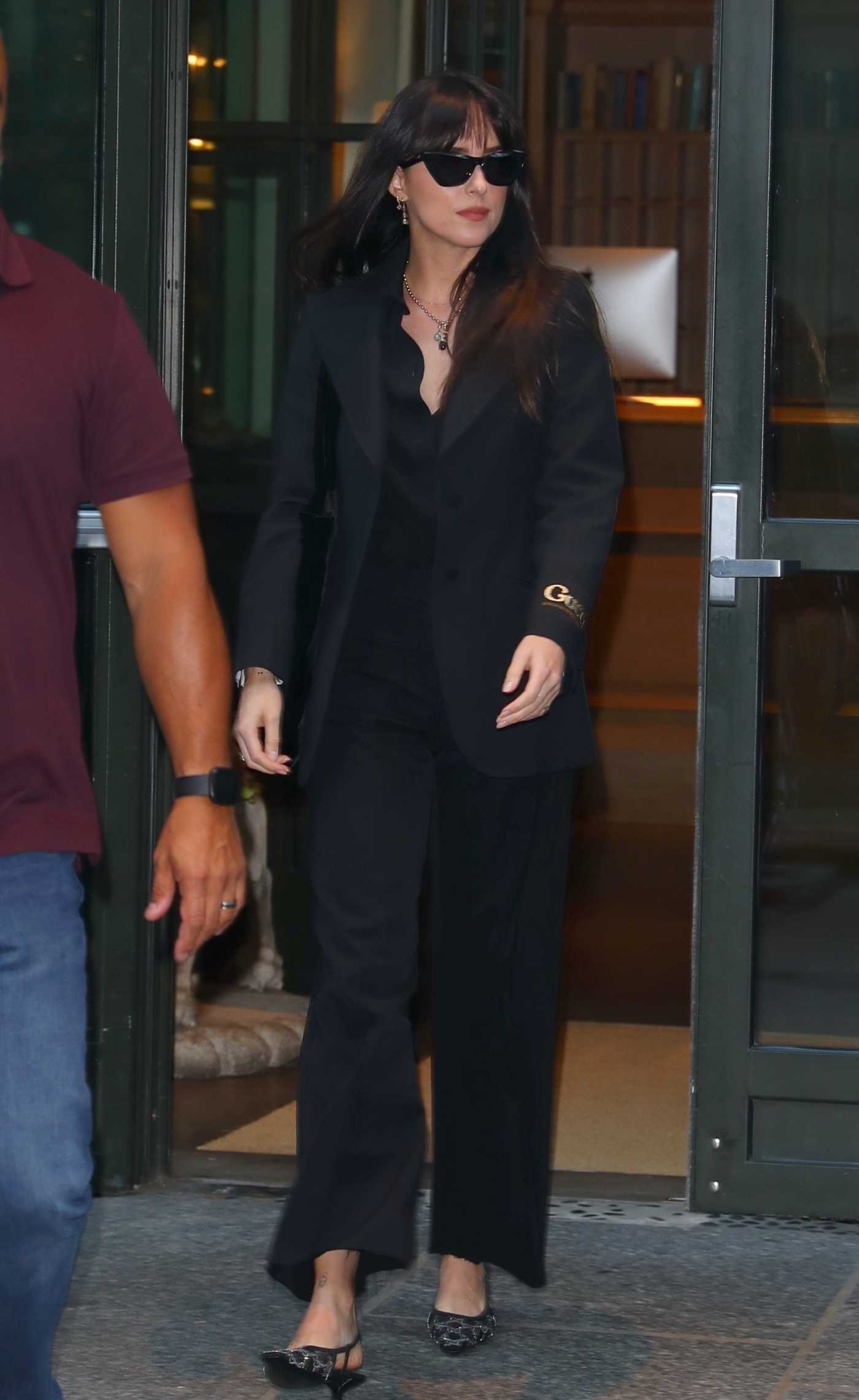 Dakota Johnson In A Black Pants Was Seen Out In New York City 06142022 Celebrity Wiki 