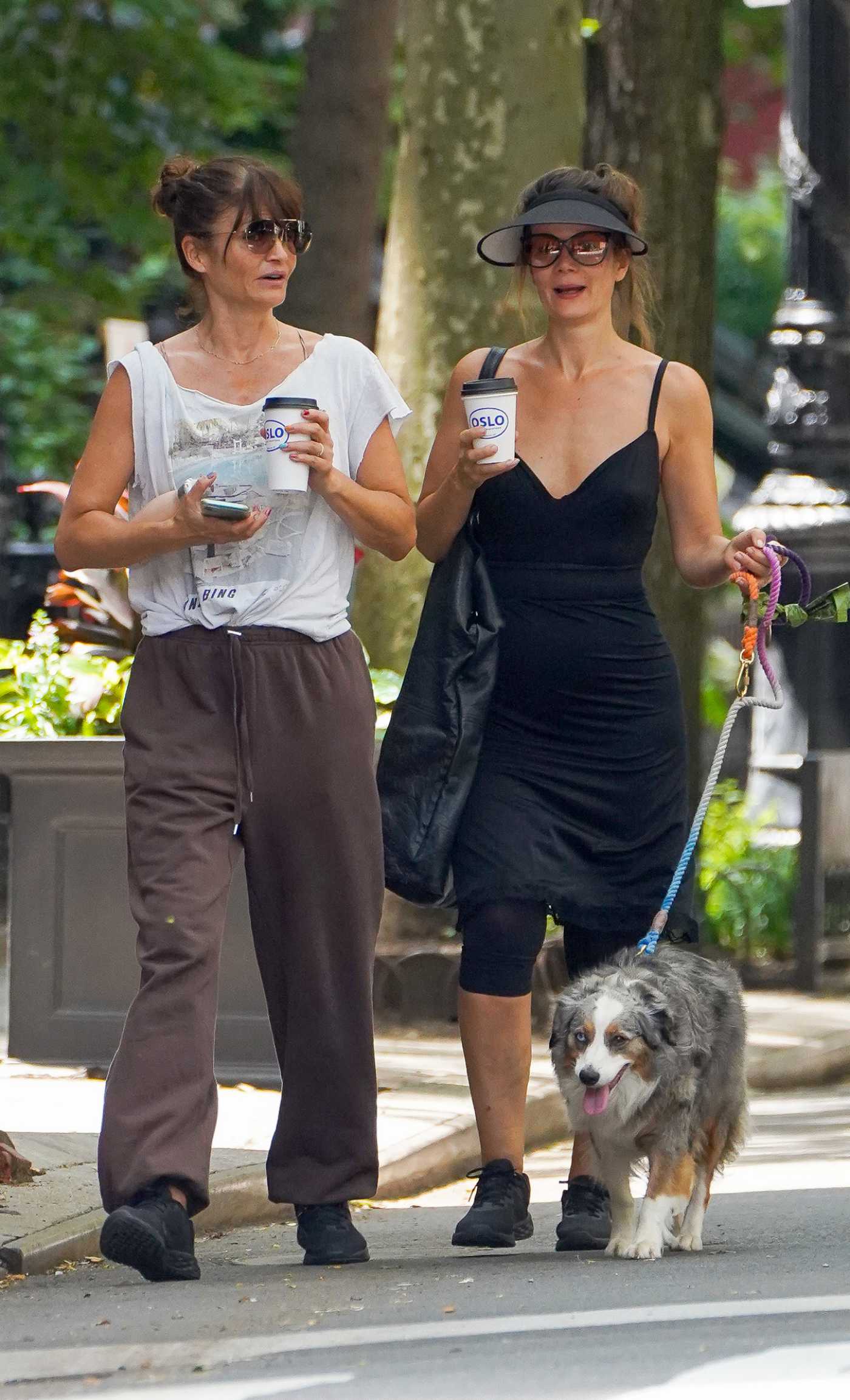 Helena Christensen in a White Tee Was Seen Out with a Friend in New York 06/16/2022