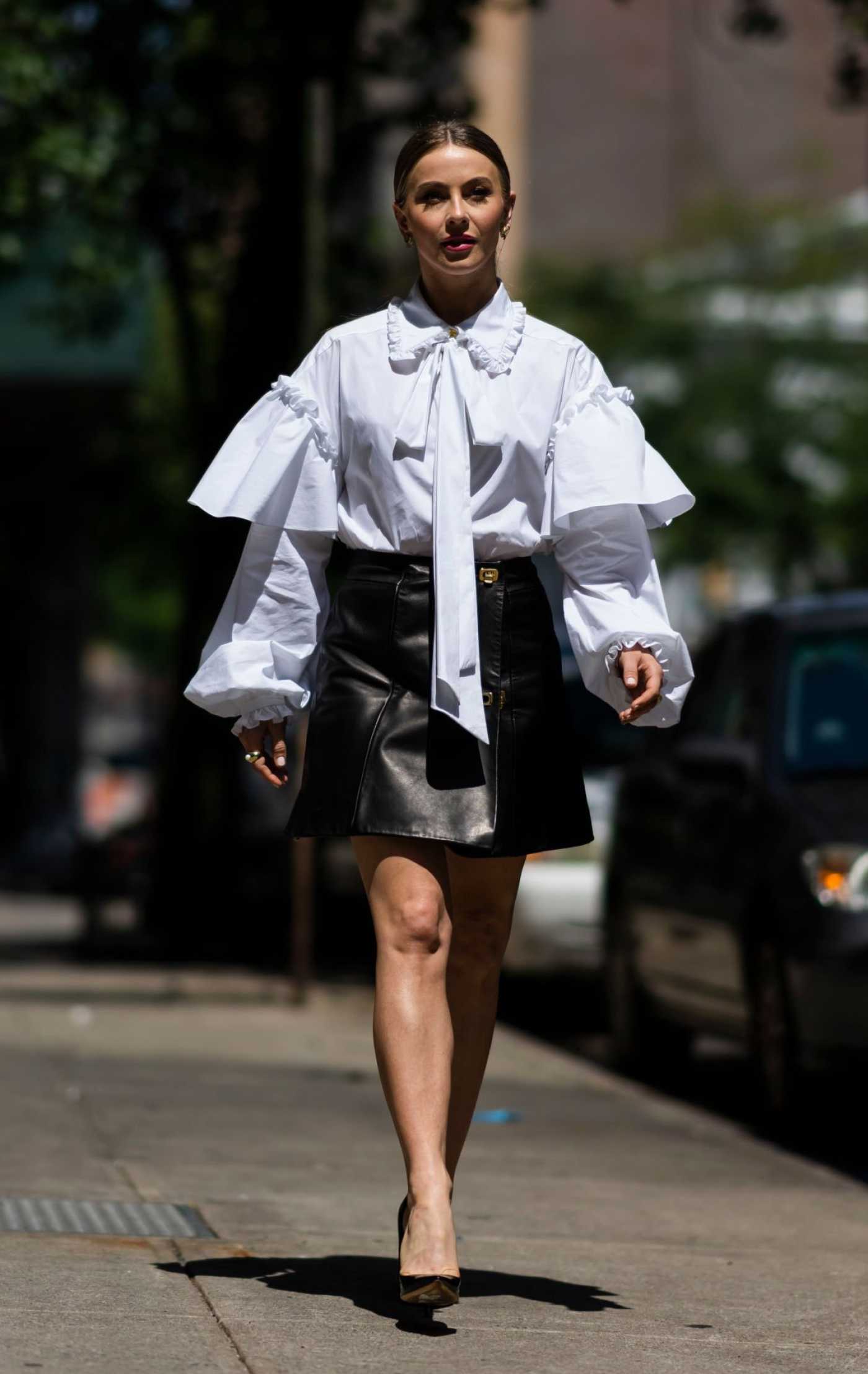 Julianne Hough in a White Blouse Was Spotted Out in New York City 06/09/2022