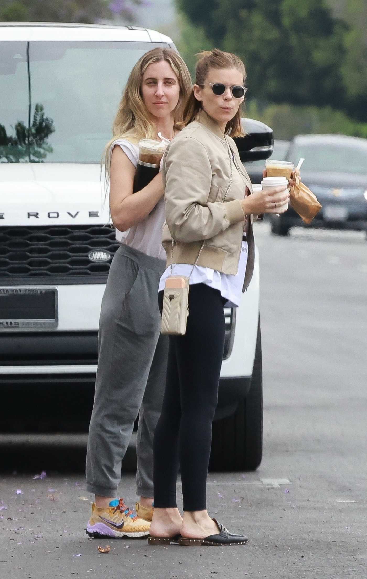 Kate Mara in a Beige Jacket Was Seen Out with a Friend in Los Feliz 06/04/2022