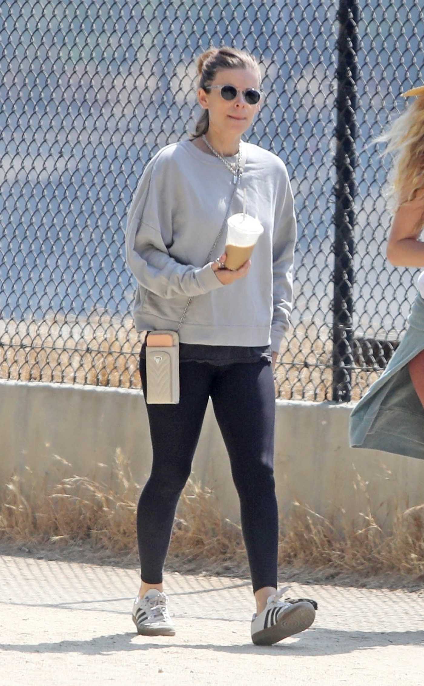 Kate Mara in a Grey Sweatshirt Teams Up with a Gal Pal for a Stroll Through Los Angeles 06/08/2022