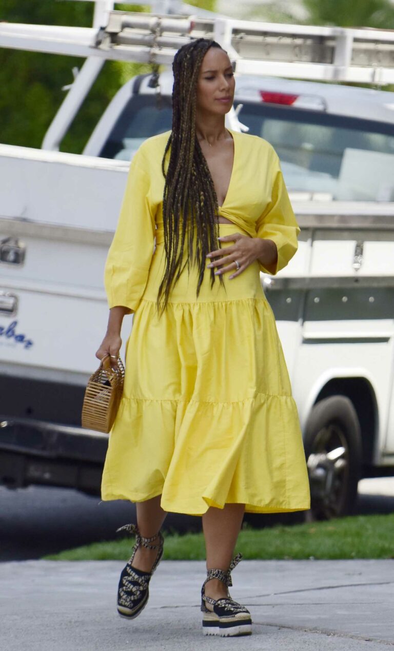 Leona Lewis in a Yellow Dress