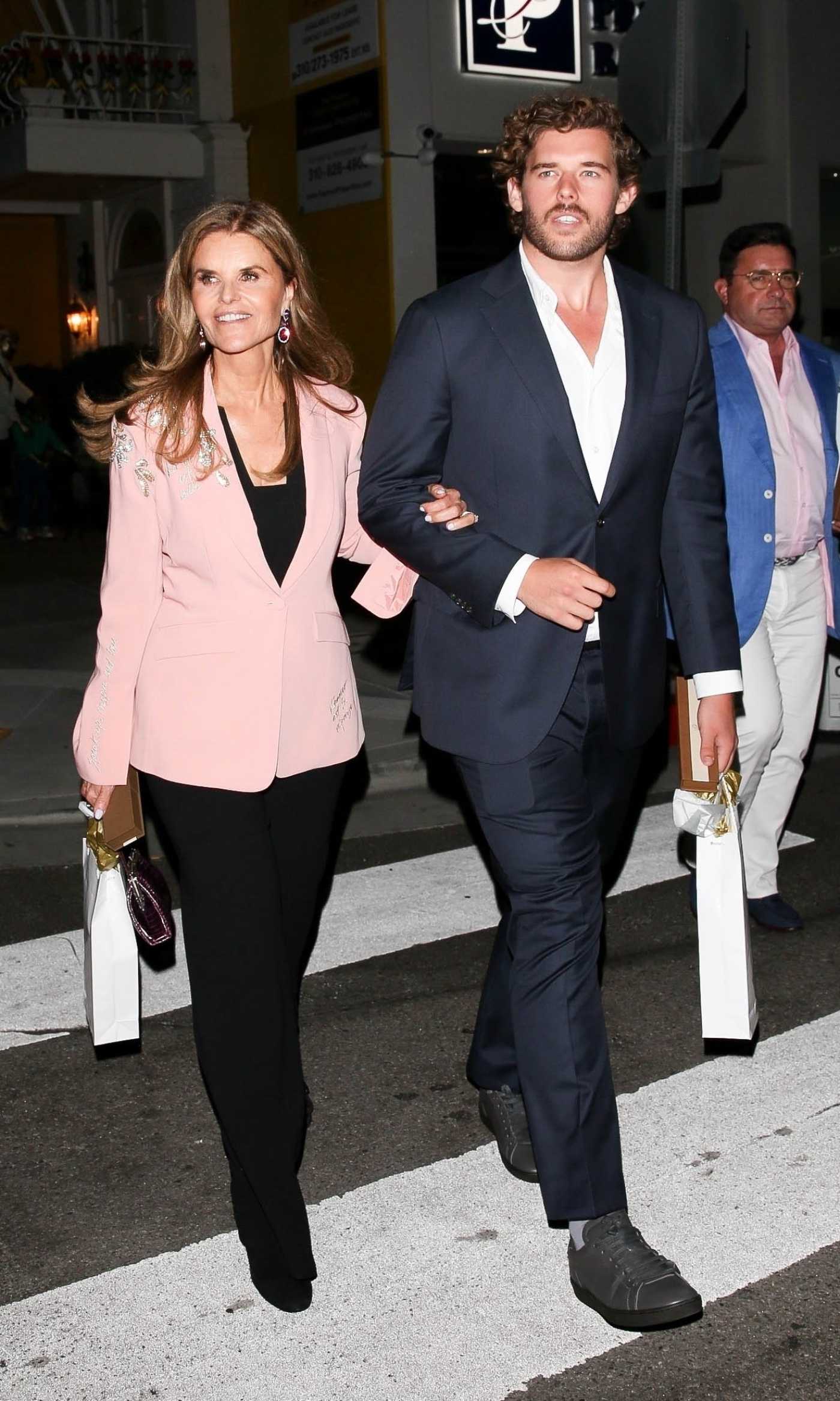 Maria Shriver in a Pink Blazer Parties with Friends at Spago in Beverly Hills 06/17/2022