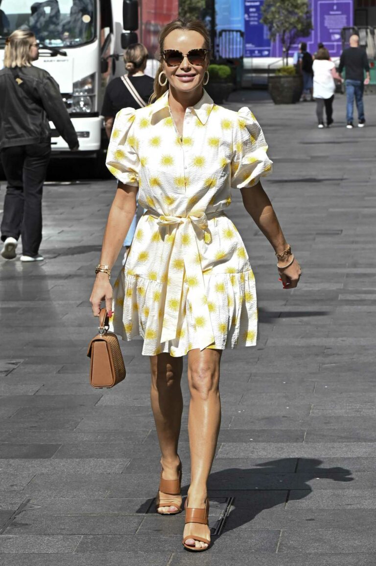 Amanda Holden in a Sun Print Dress