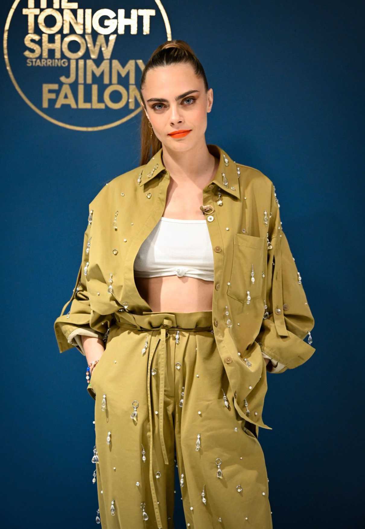 Cara Delevingne Attends The Tonight Show Starring Jimmy Fallon in New York 07/27/2022