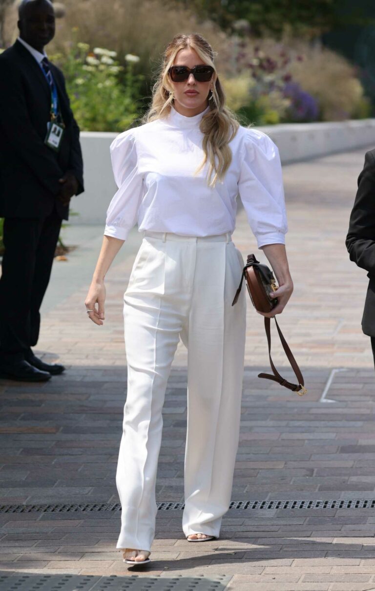 Ellie Goulding in a White Blouse