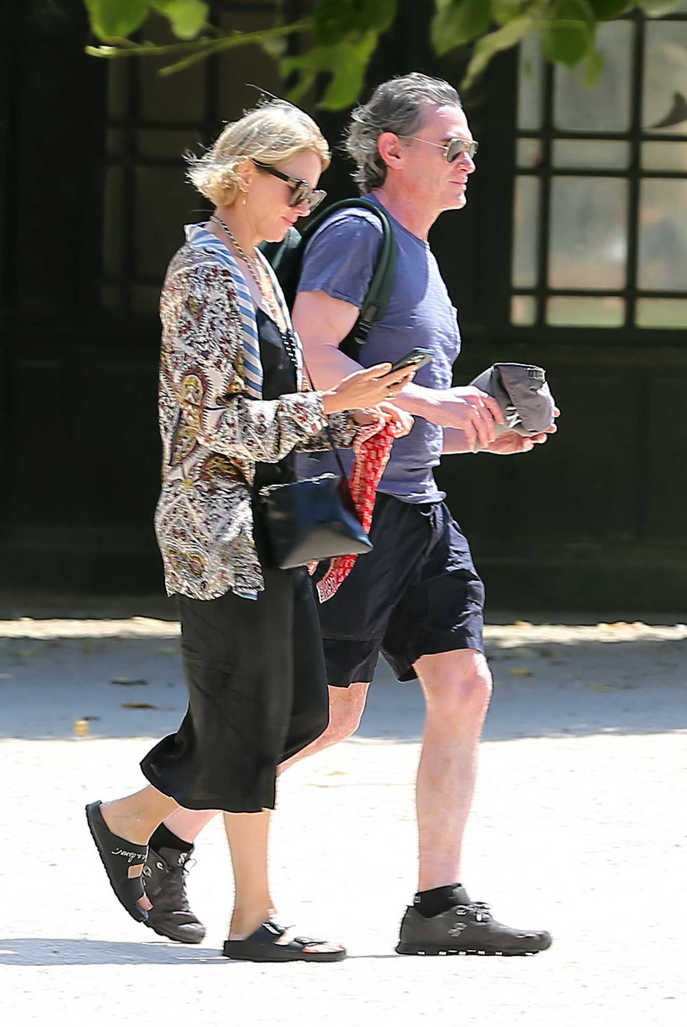 Naomi Watts in a Black Flip-Flops Was Seen Out with Her Boyfriend Billy Crudup in Paris 07/09/2022