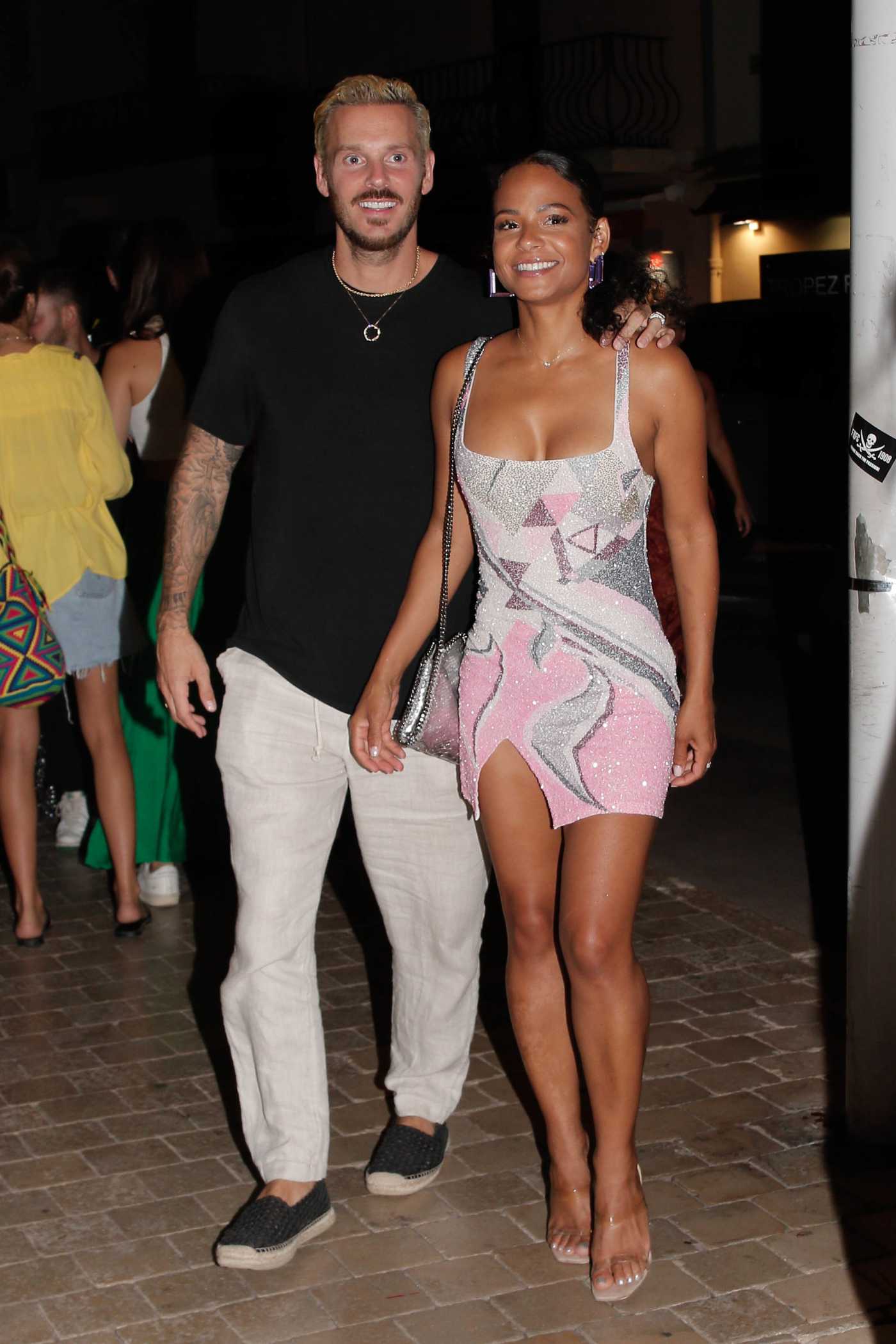 Christina Milian Was Seen Out with  M. Pokora During a Romantic Stroll in Saint Tropez 07/31/2022