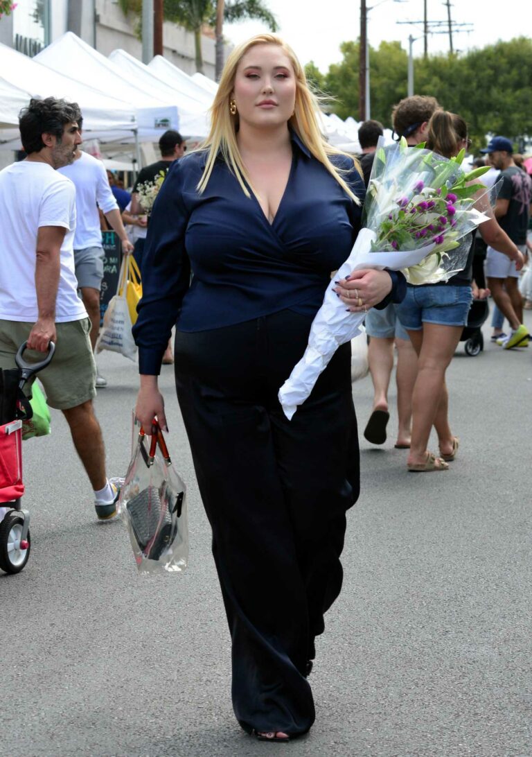 Hayley Hasselhoff in a Blue Blouse