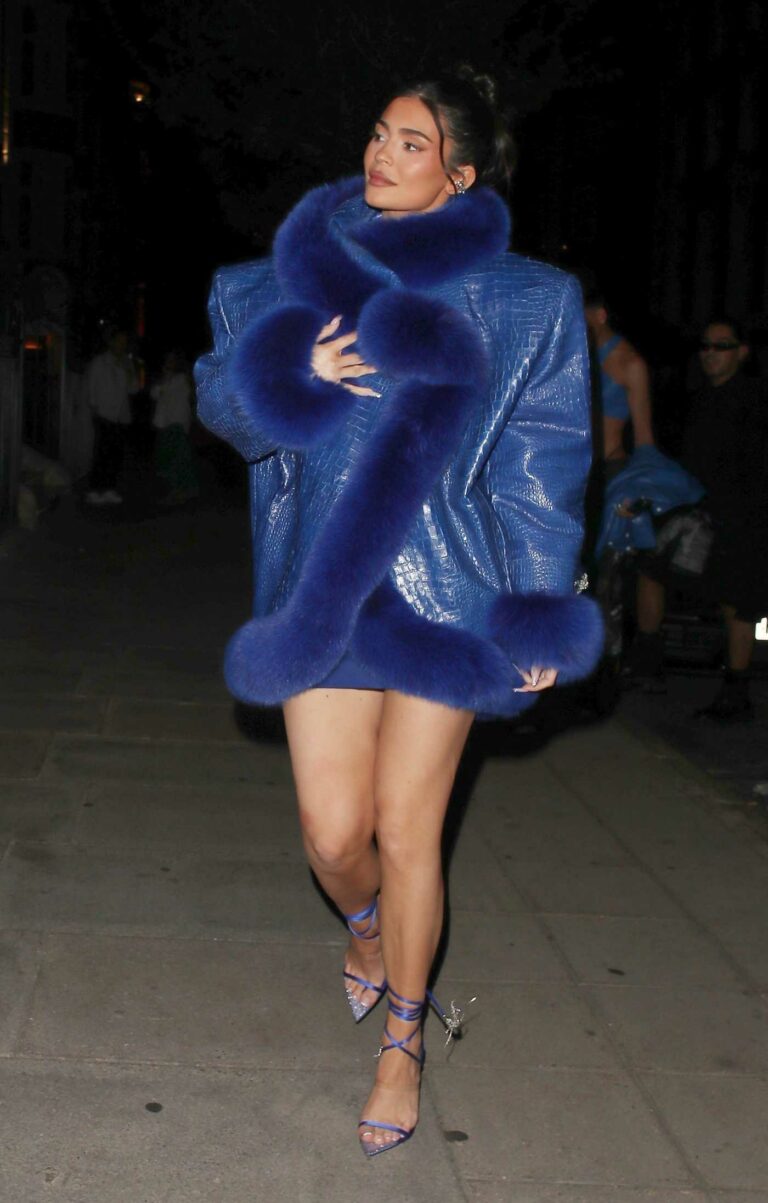 Kylie Jenner in a Blue Jacket
