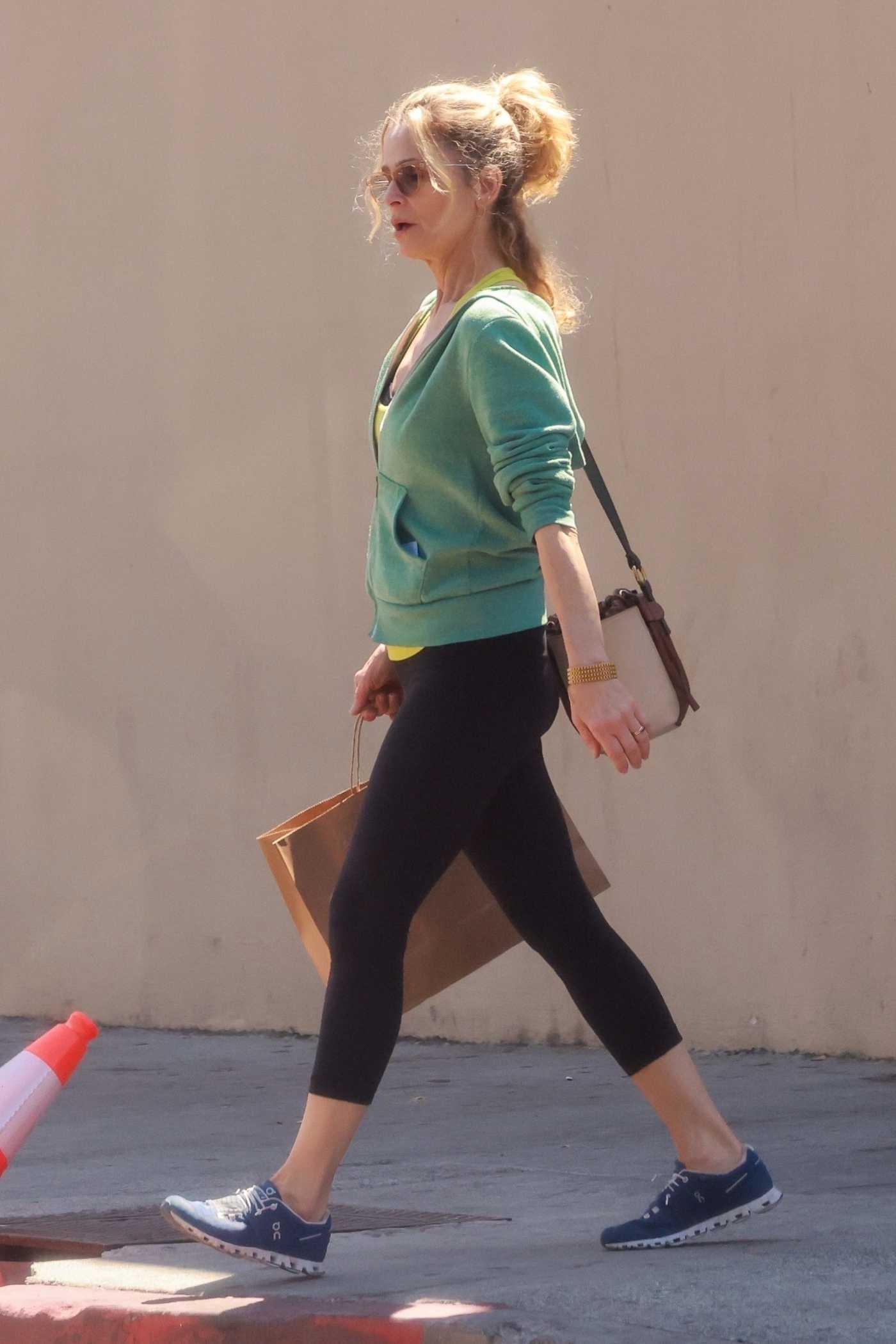 Kyra Sedgwick in a Green Hoodie Was Spotted Out in Los Feliz 08/28/2022