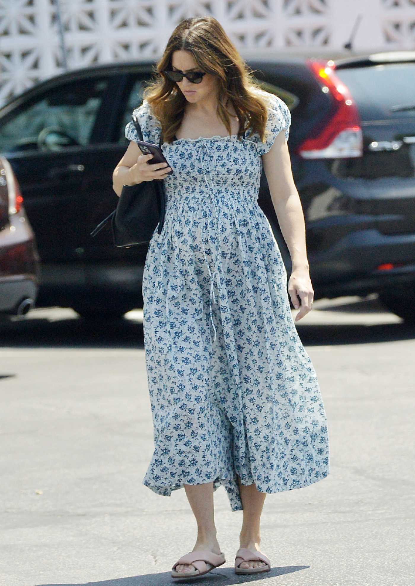 Mandy Moore in a Floral Summer Dress Was Seen Out in Los Angeles 08/22/2022