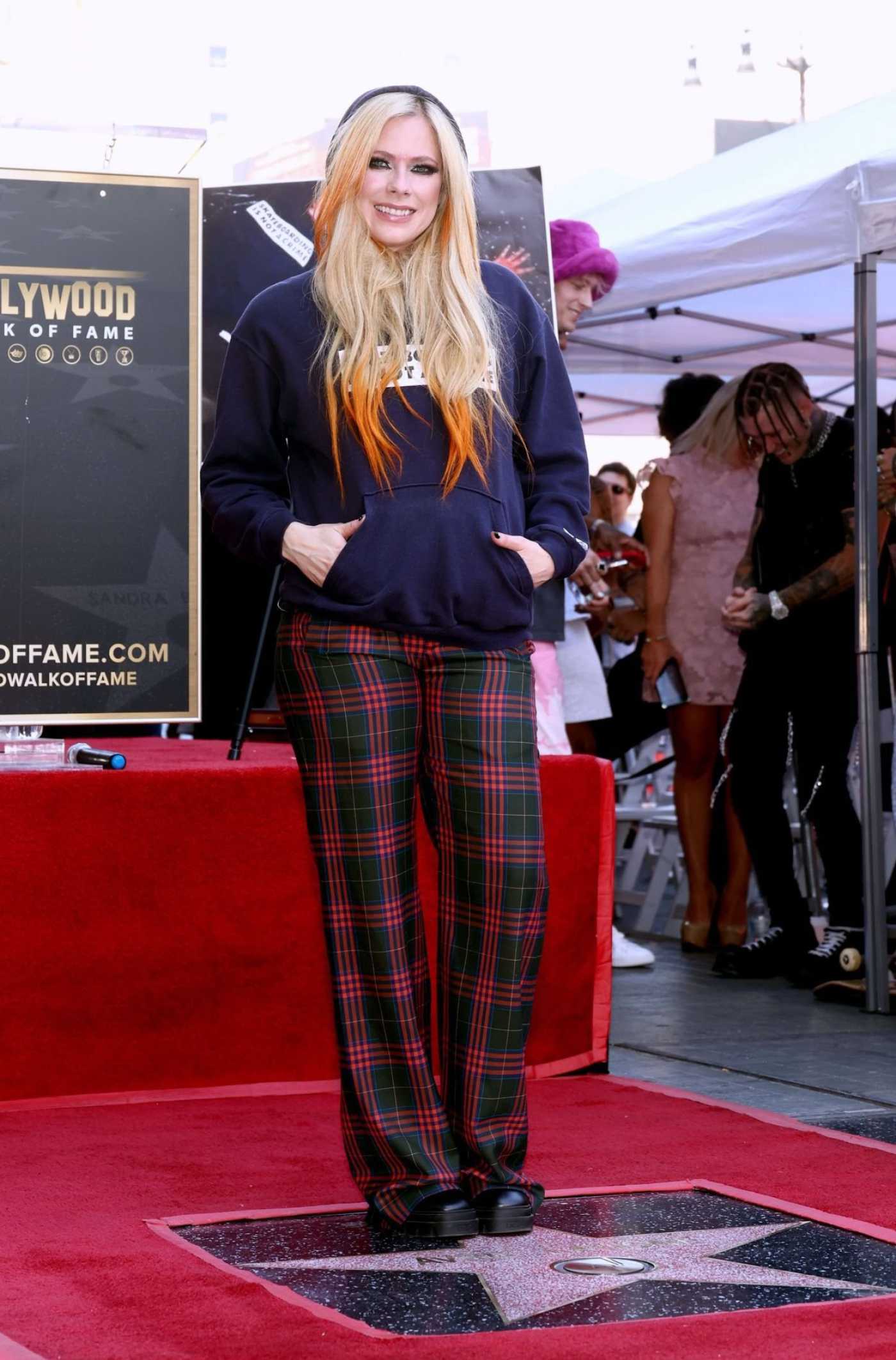 Avril Lavigne Honored with a Star on the Hollywood Walk of Fame in Hollywood 08/31/2022