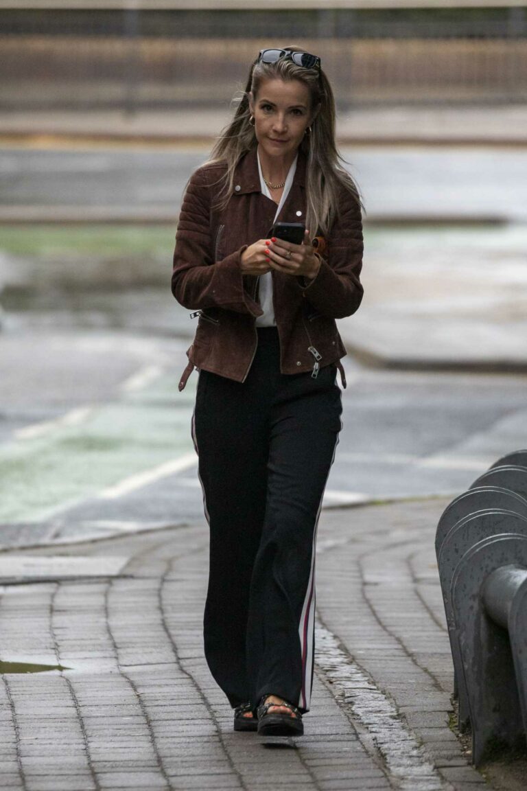Helen Skelton in a Brown Jacket