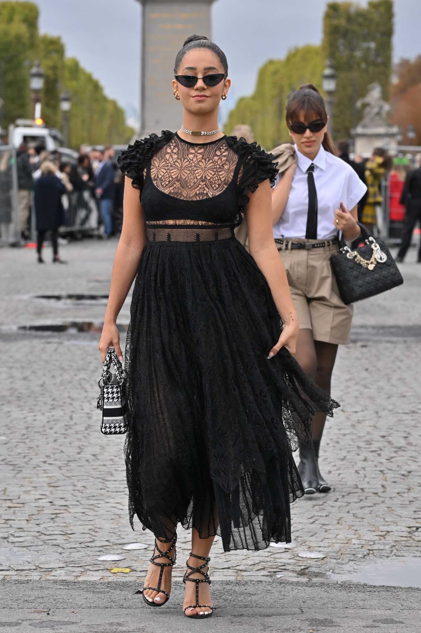 Lena Mahfouf Attends the Christian Dior Fashion Show During 2022 Paris Fashion Week in Paris 09/27/2022