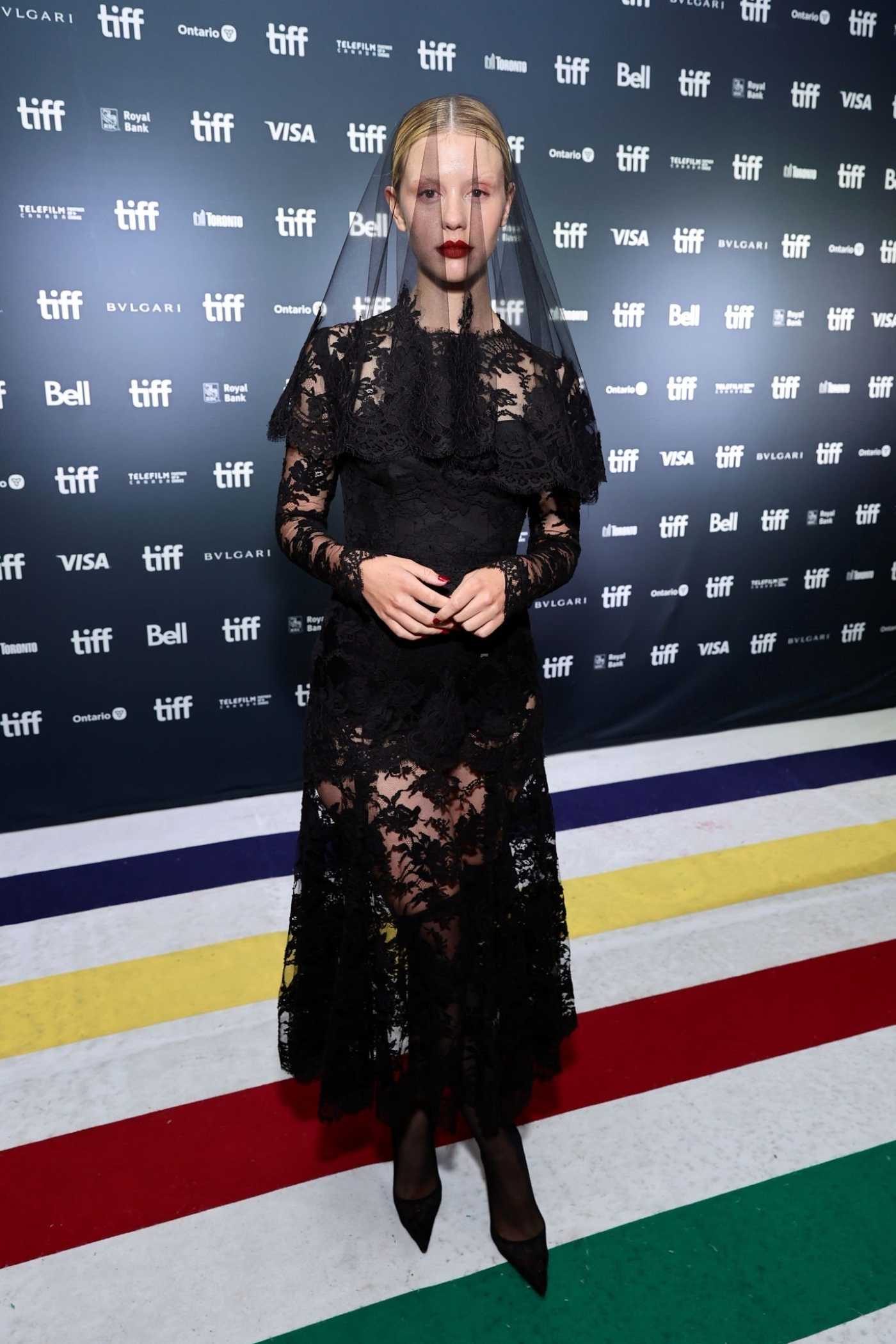 Mia Goth Attends Infinity Pool Premiere During The 73rd Berlinale 