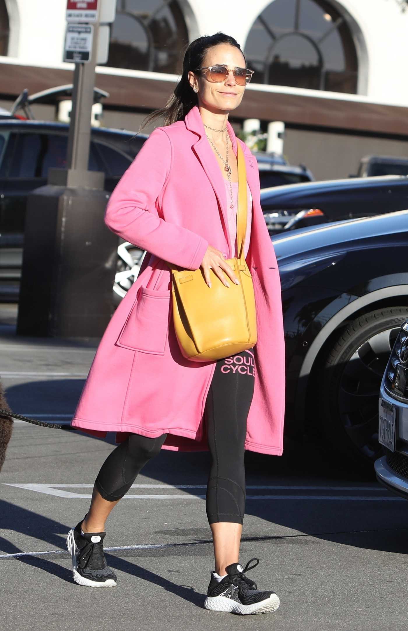 Jordana Brewster in a White Mini Dress Was Seen Out with Mason Morfit